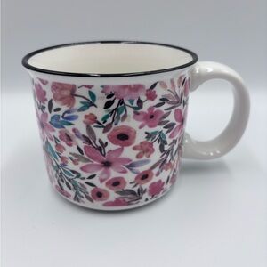 Orly Maison New York, New York 16 oz Floral Ceramic Pink Posies Coffee Mug